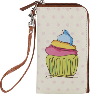 

Thathing Cupcake Mobile Phone Pouch Wristlet with Card Slots Mobile Pouch(Green)