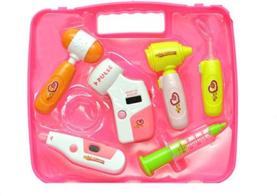 

kidztoyzone Battery Operated Doctor Set 8 Pcs Kit With Lights & Sound For Kids
