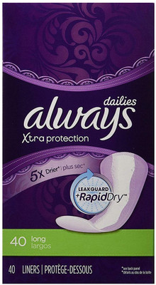 

Always Pantinliners, Long - 40 ct Pantyliner(Pack of 40)