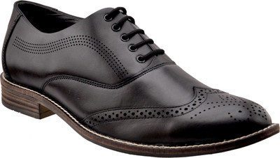 

FDD shoe Lace Up For Men(Black, Fdd-116-black