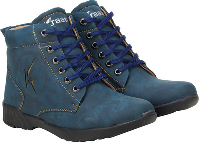 Kraasa Biker Boots For Men(Blue