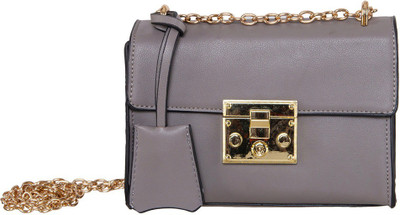 

peaubella Women Formal Grey PU Sling Bag