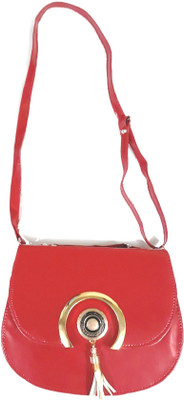 

DELMA Girls Casual, Formal Red Leatherette, PU Sling Bag