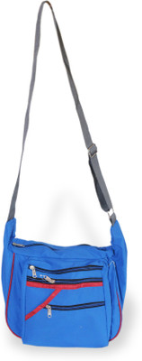 

NC Men & Women Casual Blue PU Sling Bag