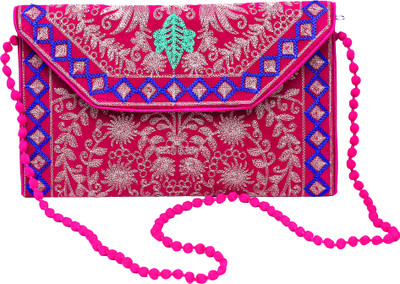 

interlane Girls Casual Pink Cotton Sling Bag