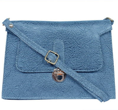 

VKENTERPRISESSERVICES Girls Casual, Evening/Party Blue PU Sling Bag