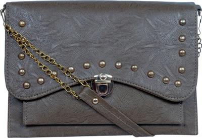 

VKENTERPRISESSERVICES Girls Casual, Evening/Party Brown Leatherette Sling Bag