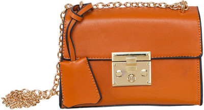 

peaubella Women Casual Tan PU Sling Bag