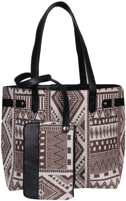 

TJORI Women Casual Brown Leatherette Shoulder Bag
