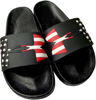 

ADHIRAJ Slippers For Men And Boys Slides, Black