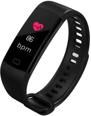

Aberdeen ABY5 Smart Band with color OLED Screen with Heart Rate Monitor, BP Monitor, Pedometer and Accurate Fitness Activity Tracker (Black)(Black Strap, Size : Free Size)
