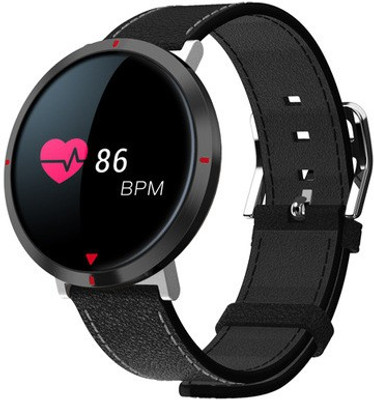 

CELESTECH CTS2 Round Premium Activity Tracker with OLED Color Screen Blood Pressure Sensor Heart Rate Sensor Smartband for iOS and Android (Black)(Black Strap, Size : Free Size)