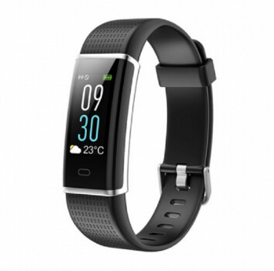 

OUTSMART OS130C Premium Smart Band With Heart Rate Sensor Fitness Tracker IP67 Waterproof Bluetooth enabled For iOS and Android (Black)(Black Strap, Size : Free Size)