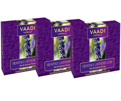

Vaadi Herbals Value Pack of 3 Heavenly LAVENDER SOAP with Rosemary extract (3 X 75 gms)(225 g, Pack of 3)
