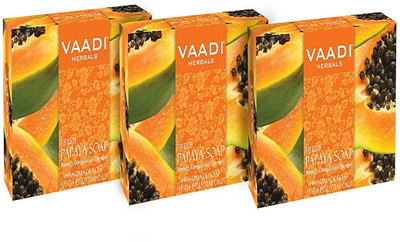 

Vaadi Herbals Value Pack of 3 Fresh Papaya Soap (75 gms X 3)(225 g, Pack of 3)