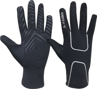 

Kobo Fleece with Silicon Grip Running Gloves (M, Black)