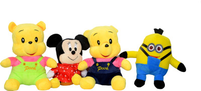 

stuffed toy Pooh(38 CM two PCS) Micky and Minnions(30CM) - 14 inch(NA)