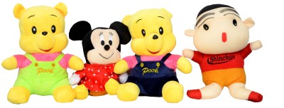 

stuffed toy Two Pooh One Shinchan and Mickey - 13 inch(Multicolor)