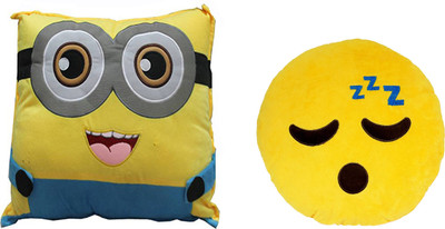 

Marchie's Combo of sleeping pillow (35 cm) and Minion pillow Stuffed plus for kid/ Birthday gift for kid 18-inch - 45 cm(Multicolor)