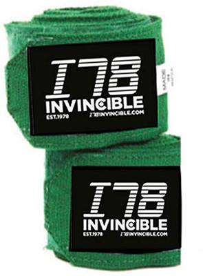 

Invincible Mexican Style Stretchable Hand Wraps Hand Support (Free Size, Green), Green;white
