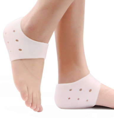 

QUINERGYS Comfort Gear Gel Heel Sleeve - Shock absorption, Heel Spur, Callous Softener, Heel Support, jogger's Heel, Ankle Support Heel Support(White, Clear-29