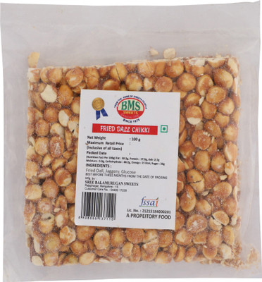 

BMS Sweets Fried Dall Chikki(100 g, Pouch)