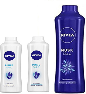 

Nivea MUSK TALC 400 GM + PURE TALC 100 GM(400 g)