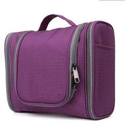 

TecMac Travel Hanging Toiletry Makeup Cosmetic Bag, Waterproof Travel Organizer Travel Toiletry Kit(Purple)