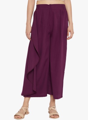 BITTERLIME Regular Fit Women Purple Trousers