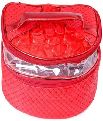 

na purse Vanity Kit, Makup Kit, Cosmetic Kit, Organizer Bag 2 Vanity Box(Red)