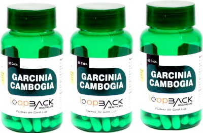 

Loopback Healthcare Garcinia Cambogia Premium Extract Capsules pack of 3 bottle, 60 Caps Each(220 mg)