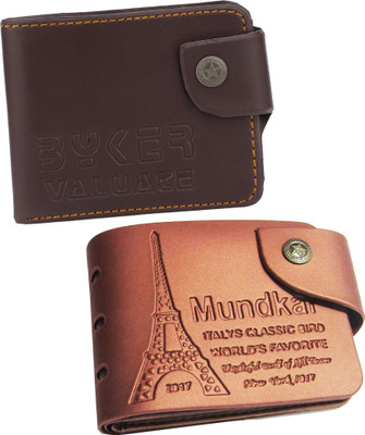 

Peacock Mundkar Boys Tan, Brown Artificial Leather Wallet(7 Card Slots), Brown;tan