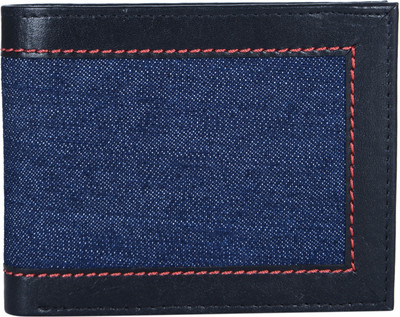 

LEATHERSTILE Men Casual Blue, Black Genuine Leather Wallet(8 Card Slots)