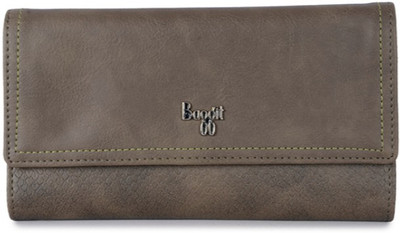 Baggit Women Casual Grey Artificial Leather Wallet(6 Card Slots), Brown