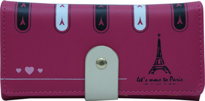 

Bee fashionable Women Pink Artificial Leather Wallet(5 Card Slots), Dark pink