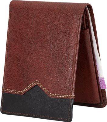 

POLLSTAR Men Brown Genuine Leather Wallet(3 Card Slots)