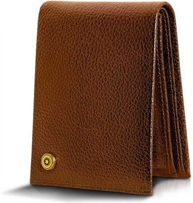 

POLLSTAR Men Tan Genuine Leather Wallet(7 Card Slots)