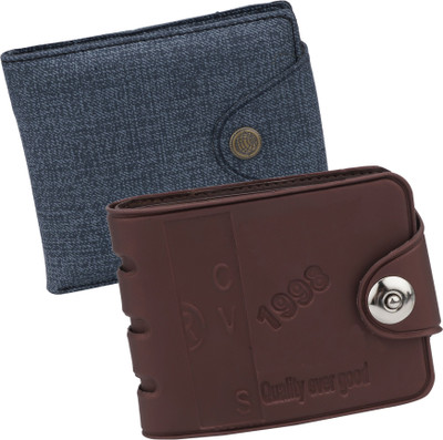 

Peacock Mundkar Boys Brown, Blue Artificial Leather Wallet(7 Card Slots), Blue;brown