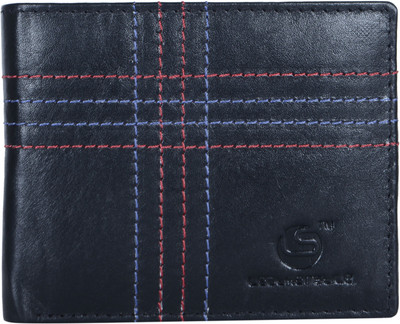 

LEATHERSTILE Men Black Genuine Leather Wallet(11 Card Slots)