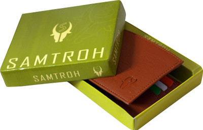 

samtroh Men Tan Artificial Leather Money Clip(8 Card Slots)