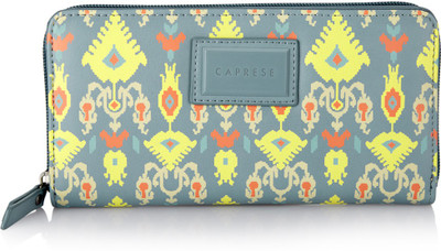 

Caprese Women Casual Grey Artificial Leather Wallet(12 Card Slots), Blue
