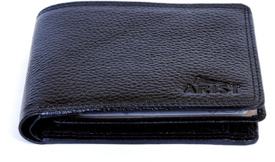 

Arist Men Black Genuine Leather Wallet(10 Card Slots)