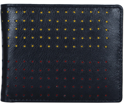

LEATHERSTILE Men Black Genuine Leather Wallet(5 Card Slots)