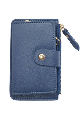 

JG Shoppe Women Blue Artificial Leather Wallet(3 Card Slots)