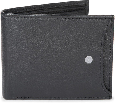 Van Heusen Men Formal Black Genuine Leather Wallet(4 Card Slots)