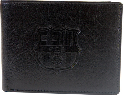 

F.C. Barcelona Men Black Genuine Leather Wallet(1 Card Slot)