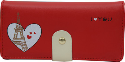 

Bee Fashionable Women Red Artificial Leather Wallet(5 Card Slots)