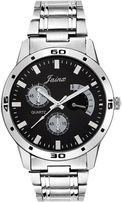 

JAINX JM241 Chronograph Pattern Black Dial Chain Watch - For Men