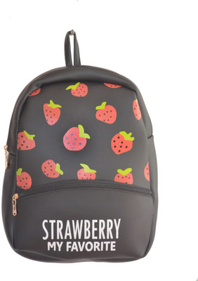 

JG Shoppe Strawberry 1.15 L Backpack(Grey), Black