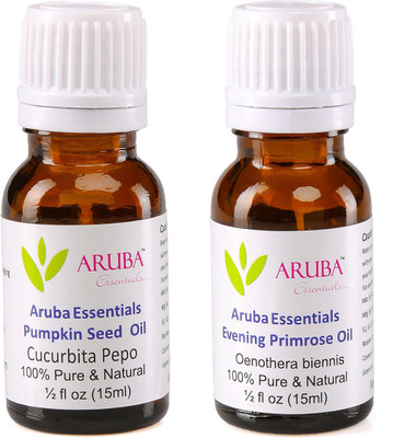 

Aruba Essentials Pumpkin Seed Oil & Evening Primrose Oil 100% Undiluted Combo of 15 ml each(30 ml)